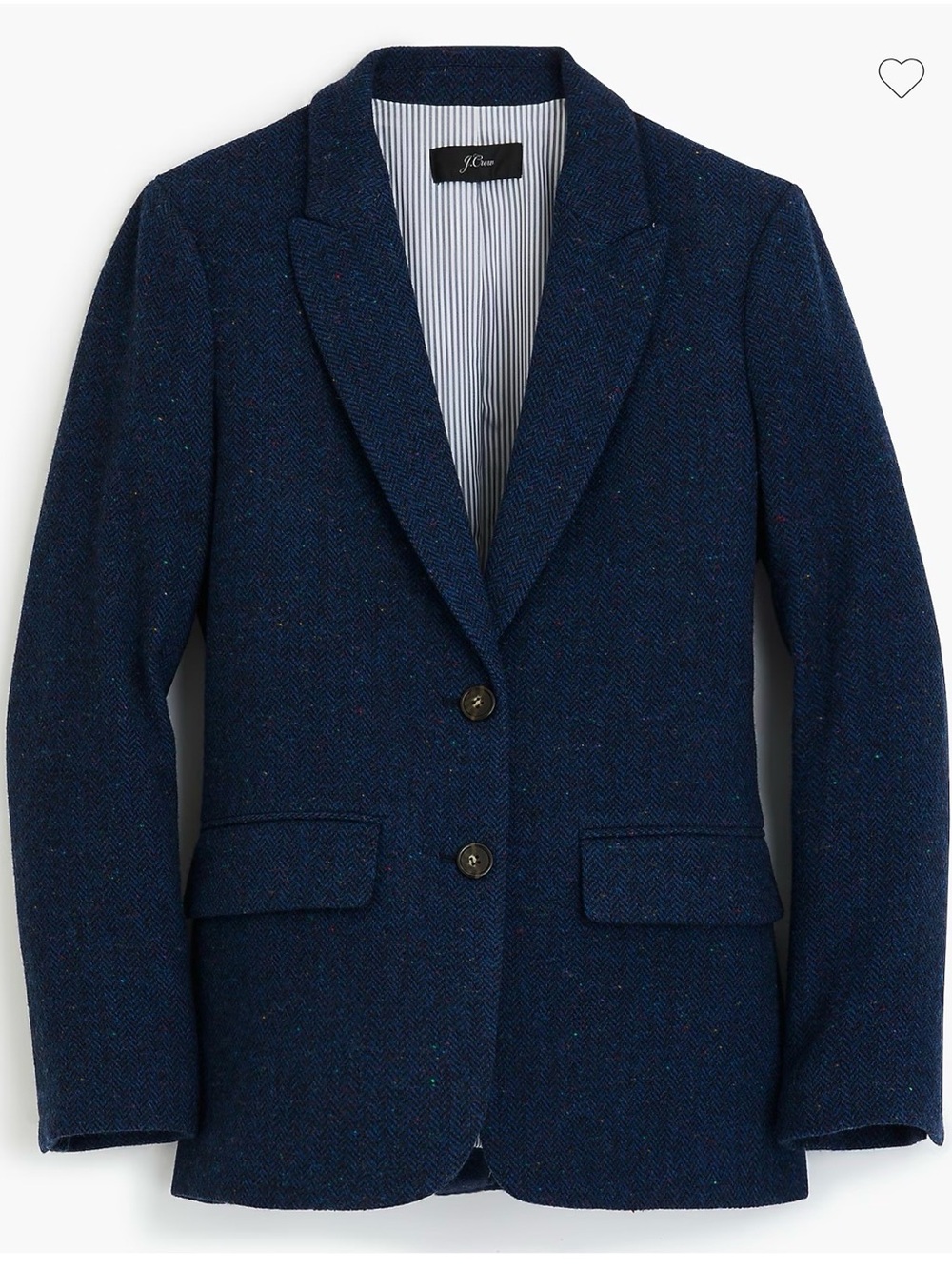 J. Crew Navy Blue Tweed Blazer